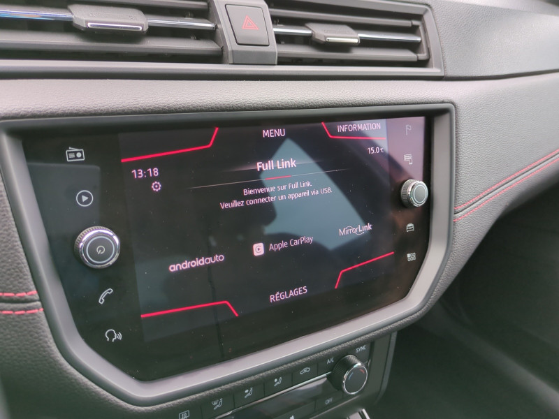 Photo 10 Seat ARONA 1.0 ECOTSI 115CH START/STOP FR DSG Essence ROUGE en vente chez Automobiles 25 Photo 10 de l'offre de SEAT ARONA 1.0 ECOTSI 115CH START/STOP FR DSG à 14990€ chez Automobiles 25
