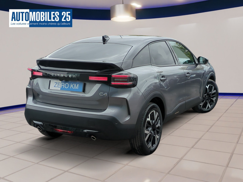 Photo 2 Citroen C4 1.2 HYBRIDE 145CH S&S MAX AUTOMATIQUE -33 % Hybride GRIS MERCURY / TOIT  en vente chez Automobiles 25 Photo 2 de l'offre de CITROEN C4 1.2 HYBRIDE 145CH S&S MAX AUTOMATIQUE -33 % à 24499€ chez Automobiles 25