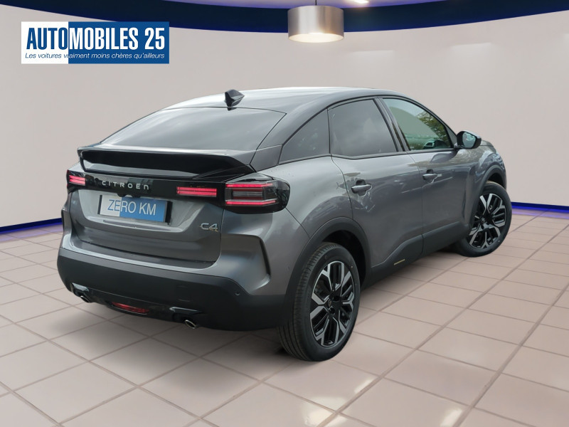 Photo 2 Citroen C4 1.2 HYBRIDE 145CH S&S MAX AUTOMATIQUE -31% Hybride GRIS MERCURY / TOIT  en vente chez Automobiles 25 Photo 2 de l'offre de CITROEN C4 1.2 HYBRIDE 145CH S&S MAX AUTOMATIQUE -31% à 24499€ chez Automobiles 25
