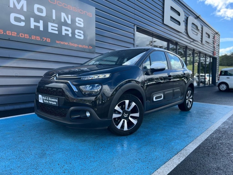 Citroen C3 1.2 PURETECH 110CH S&S SHINE EAT6 Essence NOIR Occasion à vendre