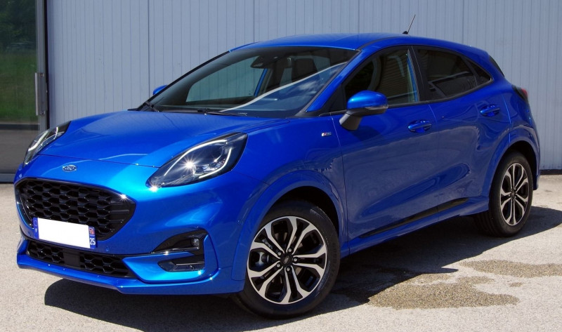 Ford PUMA FLEXIFUEL ETHANOL E85 125 ST-LINE MHEV Hybride BLEU ISLAND Occasion à vendre