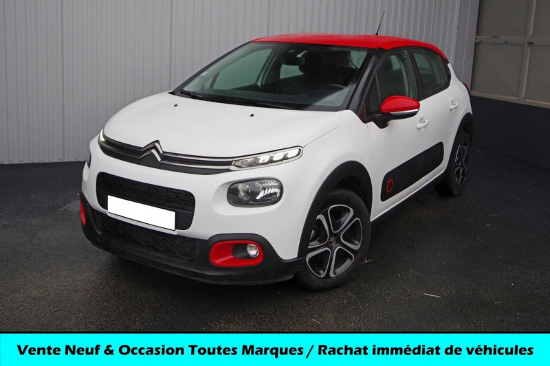 Citroen C3 PURETECH 82CH SHINE S&S Essence BLANC / ROUGE Occasion à vendre