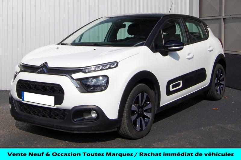 Citroen C3 1.2 PURETECH 83CH S&S SHINE Essence BLANC/TOIT NOIR Occasion à vendre