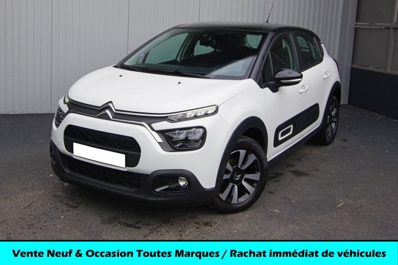 Citroen C3 1.2 PURETECH 83CH S&S SHINE Essence BLANC / NOIR Occasion à vendre