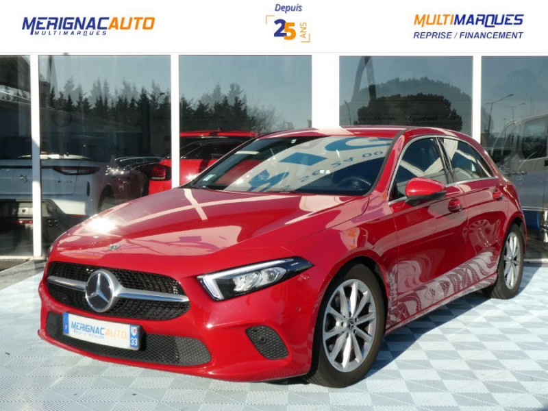 Mercedes-Benz CLASSE A IV 180 D 7G-DCT PROGRESSIVE LINE CUIR Grand GPS Camera DIESEL ROUGE Occasion à vendre
