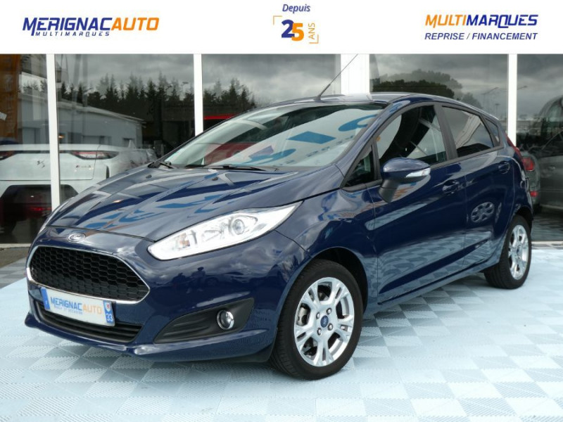 Ford FIESTA V 1.0 EcoBoost 100cv BVA Powershift EDITION GPS Radar JA 1ère Main ESSENCE BLEU Occasion à vendre
