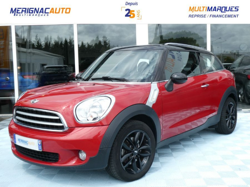 Mini PACEMAN 1.6D 112 BVM6 PACK CHILI Semi CUIR JA17 DIESEL ROUGE MÉTAL Occasion à vendre