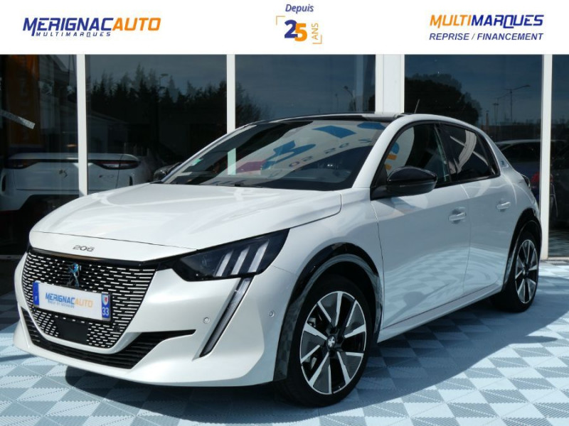 Peugeot 208 II ELECTRIQUE 136 GT TOIT Pano ELECTRIQUE BLANC NACRÉ Occasion à vendre