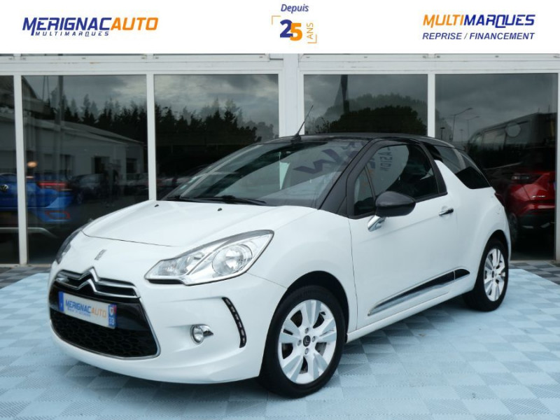 Photo 1 de l'offre de CITROEN DS3 CABRIOLET 1.2 82cv BE CHIC CLIM Bluetooth JA16 à 9950€ chez Mérignac auto
