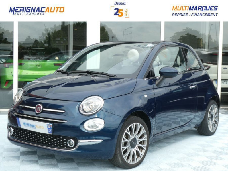 Fiat 500C 1.0 70 BVM6 HYBRID STAR JA16 CarPlay 7" Hybride EPIC BLUE METAL Occasion à vendre