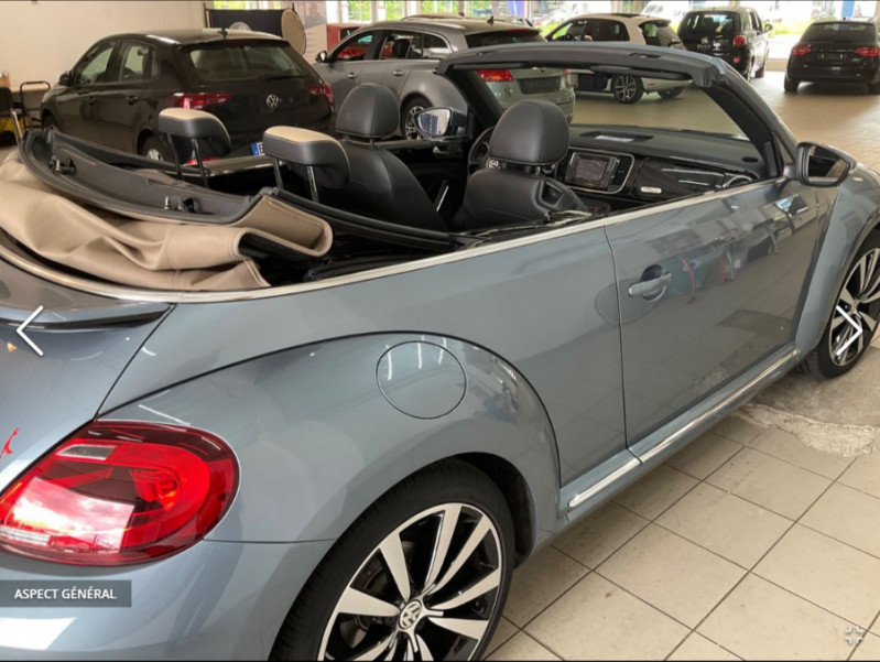 Photo 7 de l'offre de VOLKSWAGEN COCCINELLE CABRIOLET 1.4 TSI 150 BV6 EXCLUSIVE DESIGN CUIR GPS Camera JA19 à 24900€ chez Mérignac auto