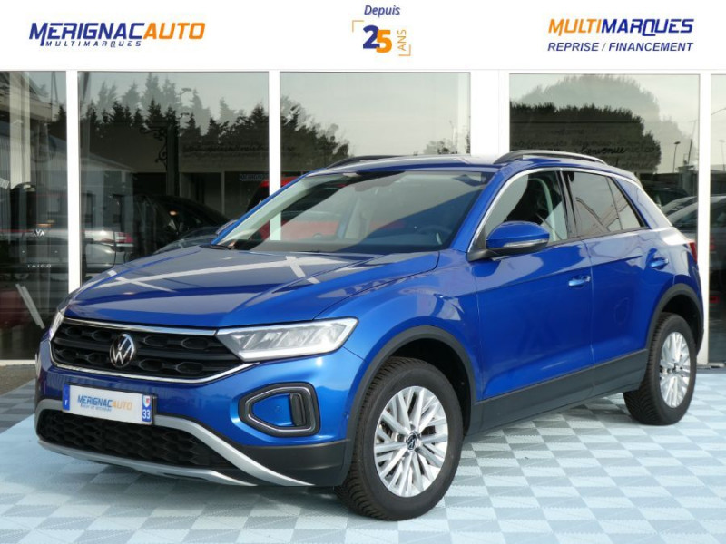 Volkswagen T-ROC New 1.0 TSI 110 BVM6 Facelift LIFE PLUS GPS Privacy Glass ESSENCE BLEU RAVENNA METAL Occasion à vendre