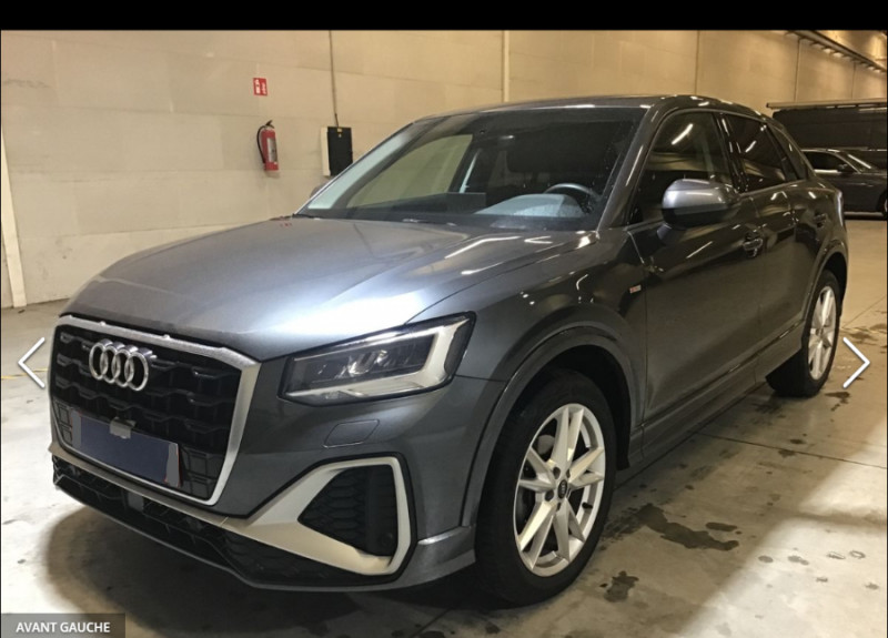 Audi Q2 New 35 TFSI 150 S Tronic S LINE Ext. Camera Hayon EL. Attel. 1ère Main ESSENCE GRIS MÉTAL Occasion à vendre