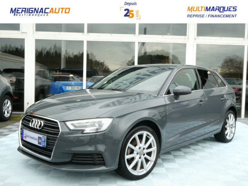 Audi A3 SPORTBACK 1.0 TFSI 115 BVM6 DESIGN LUXE CUIR GPS JA18 ESSENCE GRIS ANTHRACITE Occasion à vendre