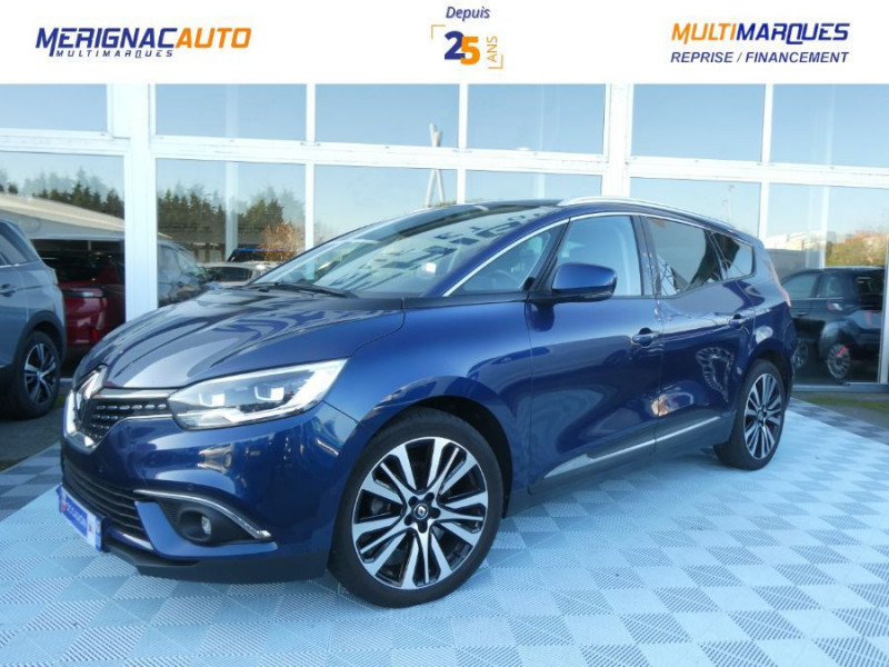 Renault GRAND SCENIC IV 1.7 DCi 120 BVA INITIALE PARIS CUIR Toit Pano Bose 7PL Attel. DIESEL BLEU COSMOS METAL Occasion à vendre