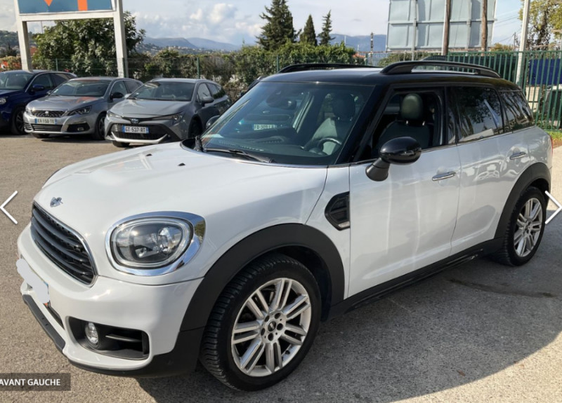 Mini COUNTRYMAN (F60) 1.5i 136 BVA6 COOPER PACK CHILI CUIR TOE Camera Hayon EL. ESSENCE BLANC TOIT NOIR Occasion à vendre