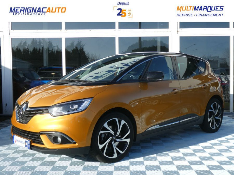 Renault SCENIC IV 1.3 TCE 140 BVM6 INTENS Grand GPS 9.3 Camera HUD 1ère Main ESSENCE MIEL NACRE TOIT NOIR Occasion à vendre