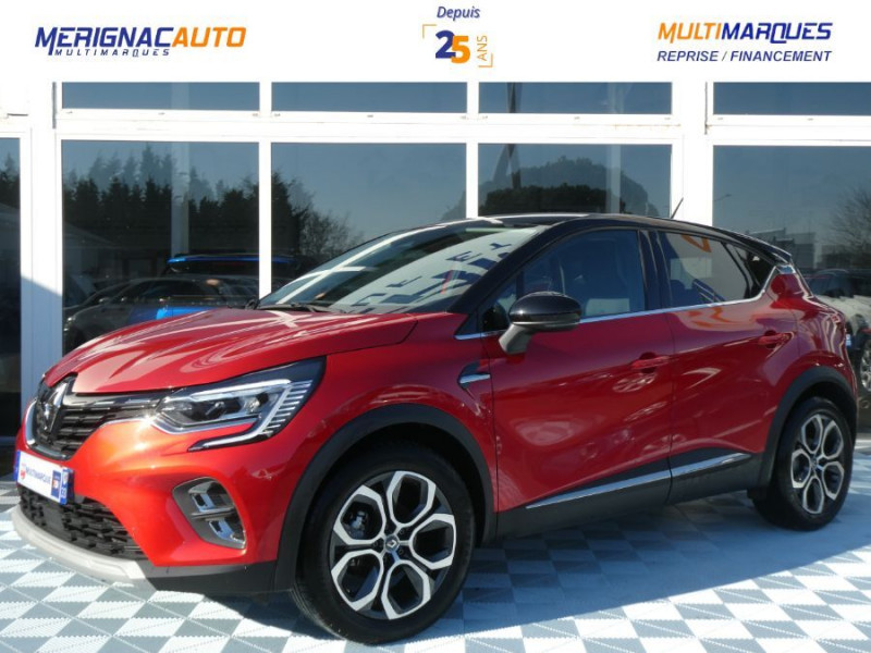 Renault CAPTUR II 1.0 TCE 100 INTENS Attel. 1ère Main ESSENCE ROUGE NACRE TOIT NOIR Occasion à vendre