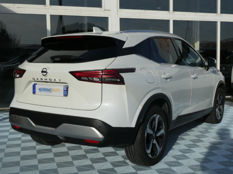 Photo 3 Nissan QASHQAI 1.3 MILD HYBRID 158 Xtronic 2WD N-CONNECTA TOIT Pano PK Hiver Hybride BLANC LUNAIRE NACRÉ en vente chez Mérignac auto Photo 3 de l'offre de NISSAN QASHQAI 1.3 MILD HYBRID 158 Xtronic 2WD N-CONNECTA TOIT Pano PK Hiver à 27450€ chez Mérignac auto