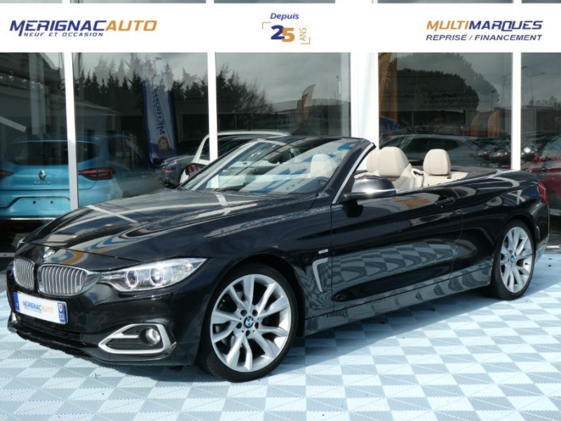 Bmw SERIE 4 CABRIOLET 420DA 184 MODERN CUIR Camera Chauffe Nuque DIESEL NOIR MÉTAL Occasion à vendre