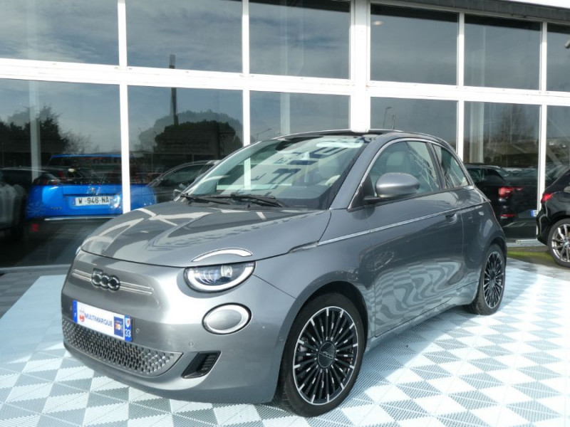 Fiat 500 III E 118 42KWH LA PRIMA Toit Pano Camera ELECTRIQUE GRIS MINÉRAL Occasion à vendre