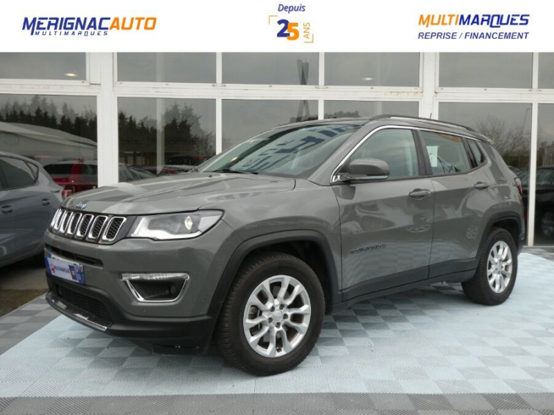 Photo Jeep COMPASS 1.3 PHEV T4 190 BVA6 4XE HYBRIDE LIMITED AWD CUIR SEM GPS Camera 1ère Main Hybride GRIS en vente chez Mérignac auto Jeep COMPASS 1.3 PHEV T4 190 BVA6 4XE HYBRIDE LIMITED AWD CUIR SEM GPS Camera 1ère Main Hybride GRIS Occasion à vendre