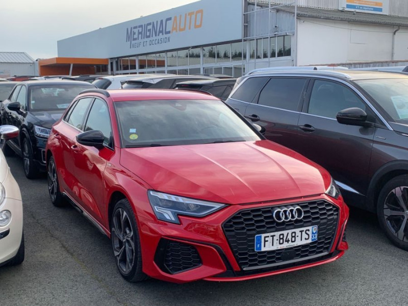 Photo 2 de l'offre de AUDI A3 SPORTBACK IV 35 2.0 TDI 150cv BVA7 S-LINE JA18 GPS LED Camera à 26450€ chez Mérignac auto