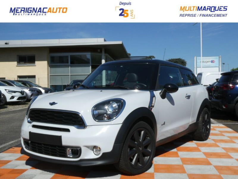 Mini PACEMAN 2.0 143 COOPER SD BVA ALL4 CUIR TOE JA18 Hifi DIESEL BLANC TOIT NOIR Occasion à vendre