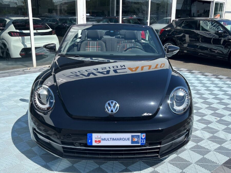 Photo 6 de l'offre de VOLKSWAGEN COCCINELLE CABRIOLET 1.2 TSI 105 BVM6 CLUB GPS Xénon JA18 Radars à 19490€ chez Mérignac auto