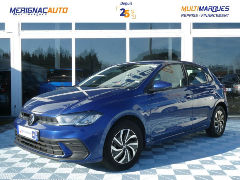 Photo 1 de l'offre de VOLKSWAGEN POLO VI 1.0 TSI 95 LIFE CarPlay Camera Radars JA à 18970€ chez Mérignac auto
