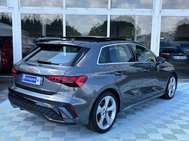 Photo 3 de l'offre de AUDI A3 SPORTBACK SPORTBACK New IV 35 TDI 150 S Tronic 7 S LINE Int + Ext. TOIT Ouvrant SC JA18 à 38450€ chez Mérignac auto