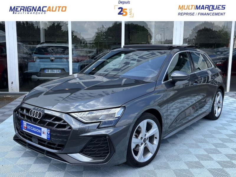 Photo Audi A3 SPORTBACK SPORTBACK New IV 35 TDI 150 S Tronic 7 S LINE Int + Ext. TOIT Ouvrant SC JA18 DIESEL GRIS DAYTONA en vente chez Mérignac auto Audi A3 SPORTBACK SPORTBACK New IV 35 TDI 150 S Tronic 7 S LINE Int + Ext. TOIT Ouvrant SC JA18 DIESEL GRIS DAYTONA Occasion à vendre