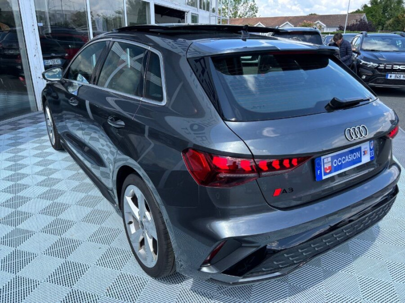 Photo 10 de l'offre de AUDI A3 SPORTBACK SPORTBACK New IV 35 TDI 150 S Tronic 7 S LINE Int + Ext. TOIT Ouvrant SC JA18 à 38450€ chez Mérignac auto