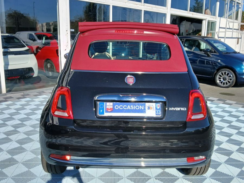 Photo 9 de l'offre de FIAT 500C 1.0 70 BVM6 HYBRID DOLCEVITA GPS JA16 CLIM Auto 1ère Main à 14750€ chez Mérignac auto