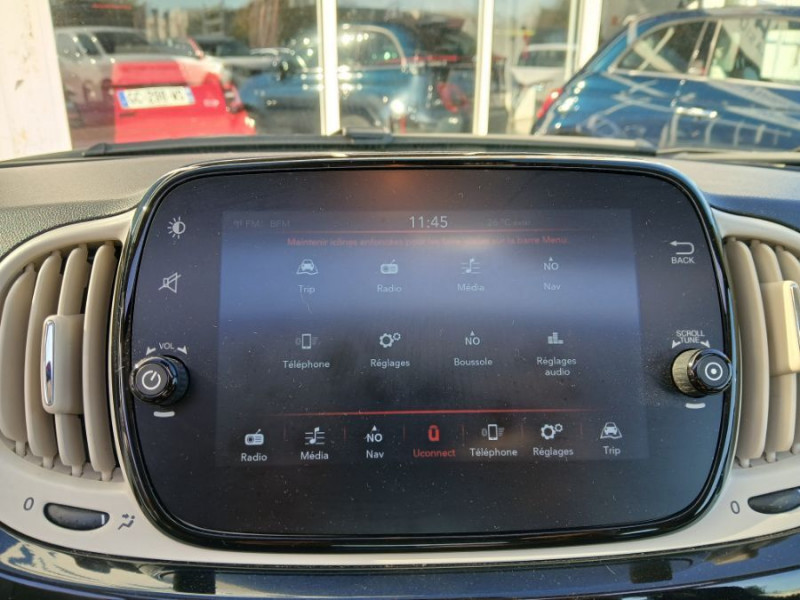 Photo 29 de l'offre de FIAT 500C 1.0 70 BVM6 HYBRID DOLCEVITA GPS JA16 CLIM Auto 1ère Main à 14750€ chez Mérignac auto