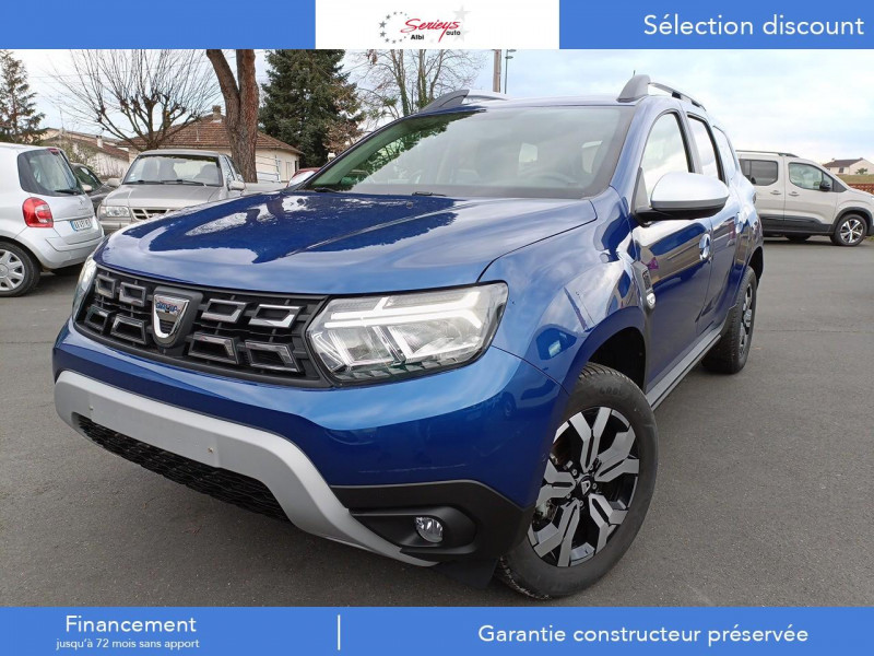 Dacia DUSTER 1.5 BLUEDCI 115 PRESTIGE + 4X4 CAMERA 360 DIESEL BLEU IRON METAL Occasion à vendre