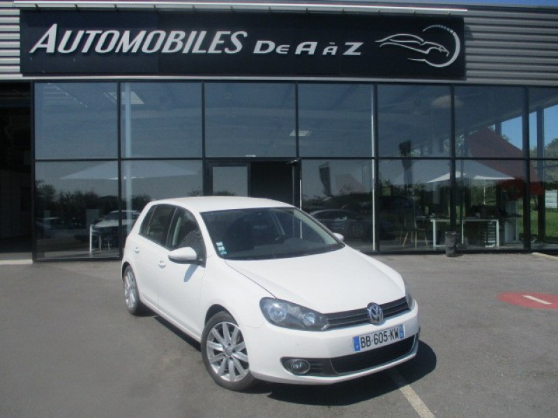 Volkswagen GOLF VI 2.0 TDI 140CH FAP CARAT DSG6 5P Diesel BLANC Occasion à vendre