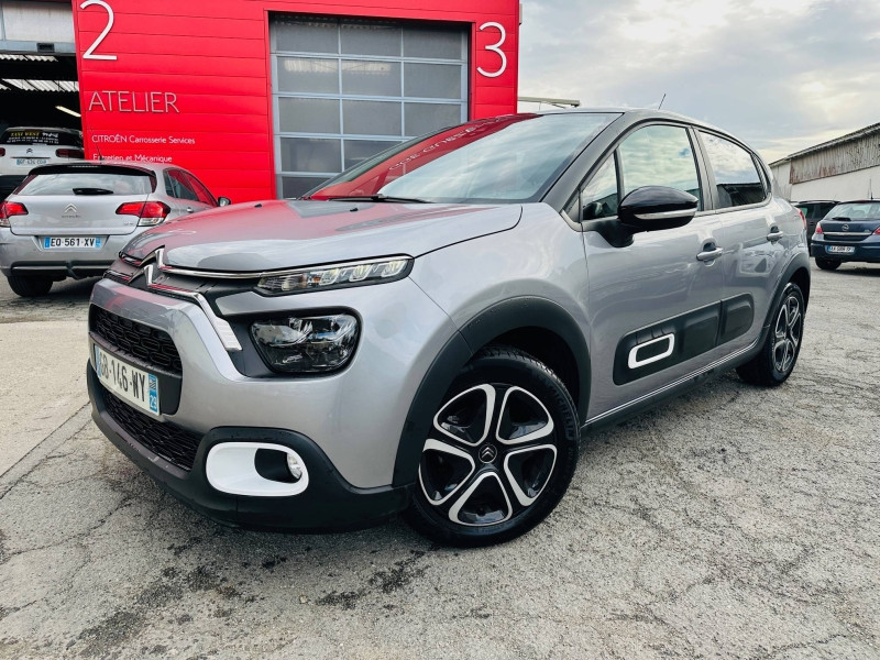Citroen C3 1.2 PureTech 83ch S&S Feel Pack Essence Gris Platinium (M) - Noir Onyx Occasion à vendre