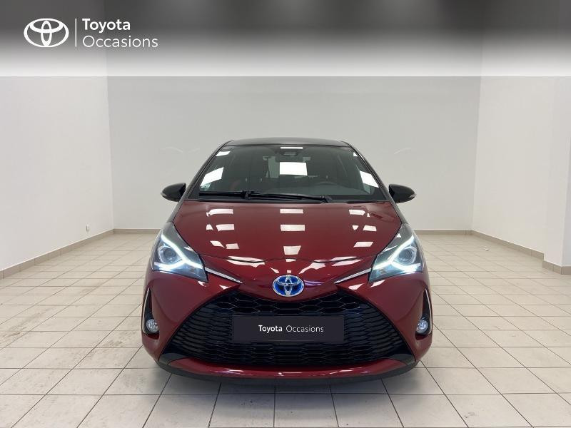 Toyota Yaris 100h Collection 5p Hybride : Essence/Electrique Rouge Allure bi-ton Toit Noir Occasion à vendre
