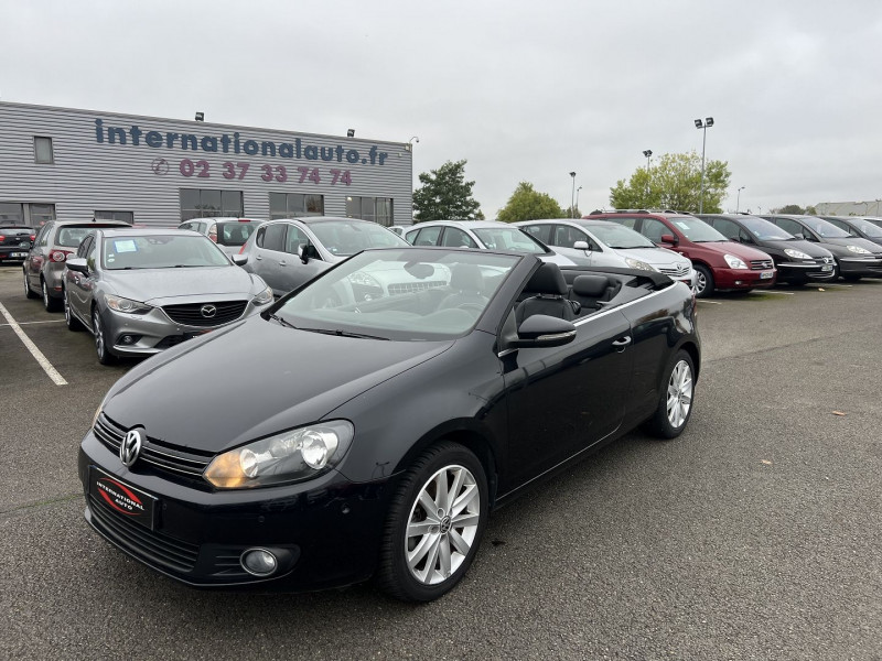 Volkswagen GOLF VI CABRIOLET 2.0 TDI 140CH BLUEMOTION FAP CARAT DSG6 Diesel NOIR Occasion à vendre