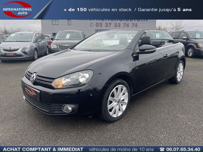 Volkswagen GOLF VI CABRIOLET 2.0 TDI 140CH BLUEMOTION FAP CARAT DSG6 Diesel NOIR Occasion à vendre