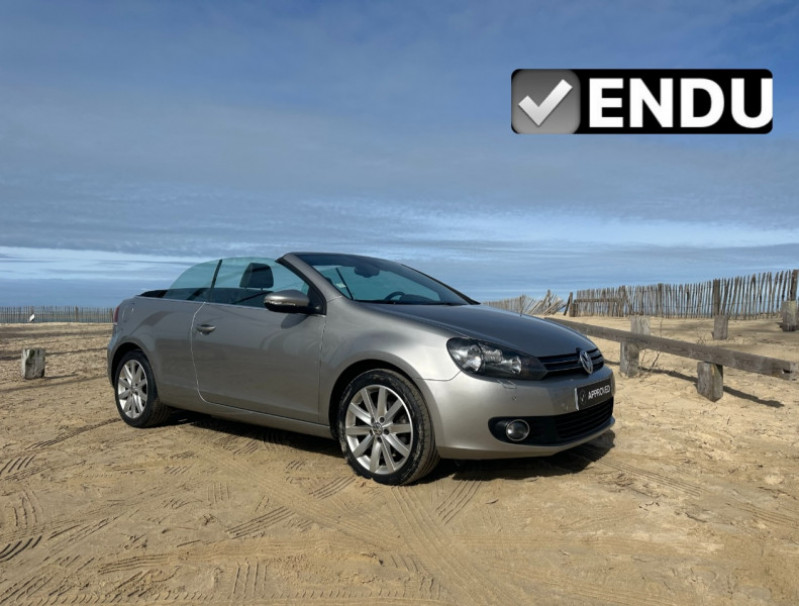 Volkswagen GOLF VI CABRIOLET 1.2 TSI 105CH BLUEMOTION TECHNOLOGY CARAT Essence GRIS Occasion à vendre