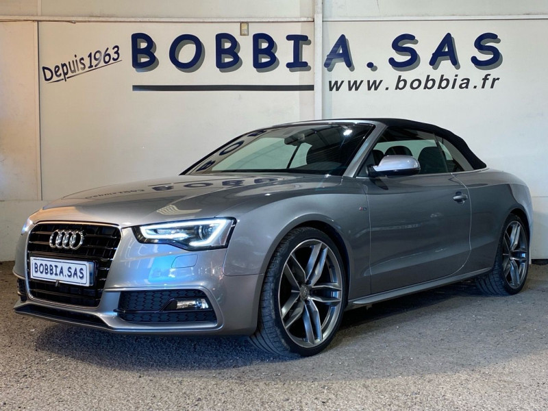 Audi A5 CABRIOLET 2.0 TDI 190 CLEAN DIESEL S LINE EURO6 Diesel GRIS MTL Occasion à vendre