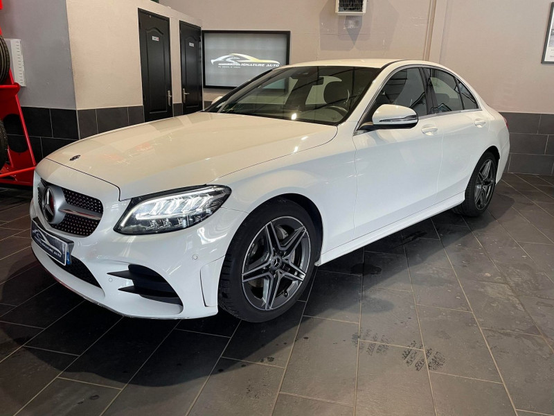 Mercedes-Benz CLASSE C 180 D 122CH AMG LINE 9G-TRONIC Diesel BLANC Occasion à vendre