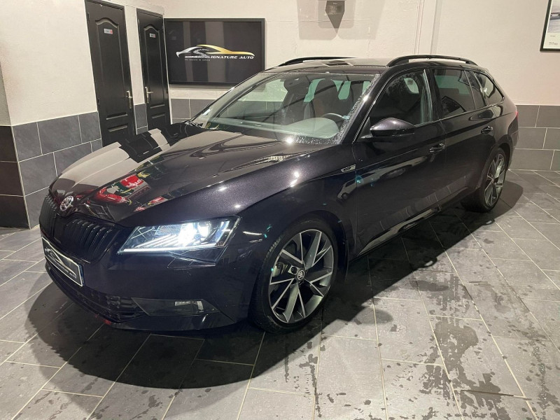 Skoda SUPERB COMBI 2.0 TDI 190CH SCR SPORTLINE 4X4 DSG7 EURO6D-T Diesel NOIR Occasion à vendre