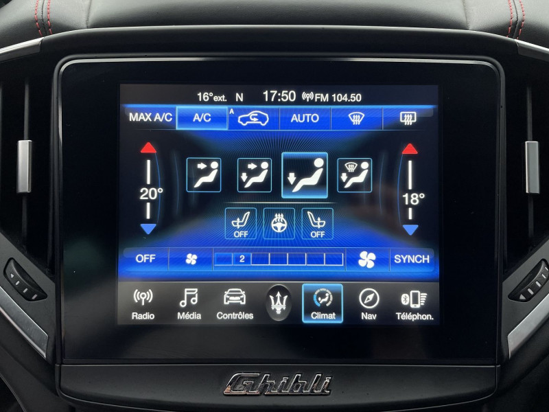 Photo 27 de l'offre de MASERATI GHIBLI 3.0 V6 275CH DIESEL GRANDSPORT à 54970€ chez Autos Shala