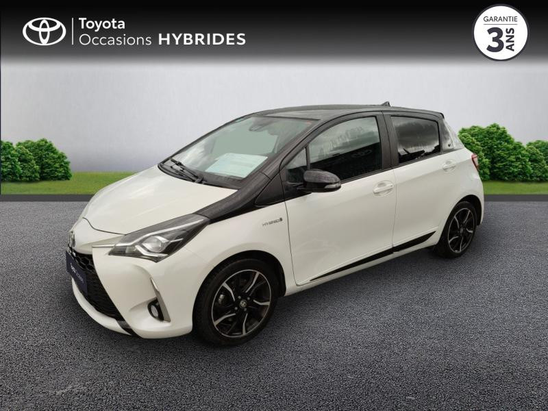 Toyota Yaris 100h Collection 5p RC18 Hybride : Essence/Electrique Blanc Nacré bi-ton Toit Noir Occasion à vendre
