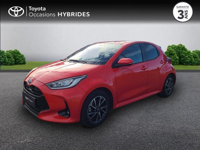 Toyota Yaris 116h Design 5p MY21 Hybride : Essence/Electrique Rouge Fusion Occasion à vendre