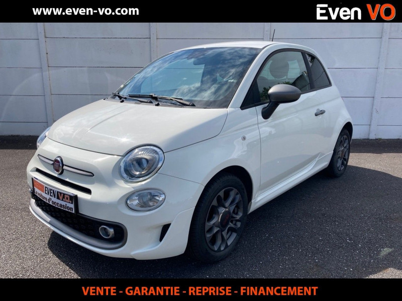 Fiat 500 1.2 8V 69CH S Essence BLANC Occasion à vendre