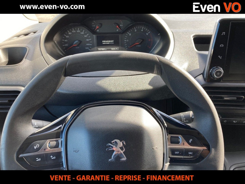 Photo 13 de l'offre de PEUGEOT PARTNER STANDARD 650KG BLUEHDI 100CH S&S BVM5 ASPHALT à 16500€ chez Even VO